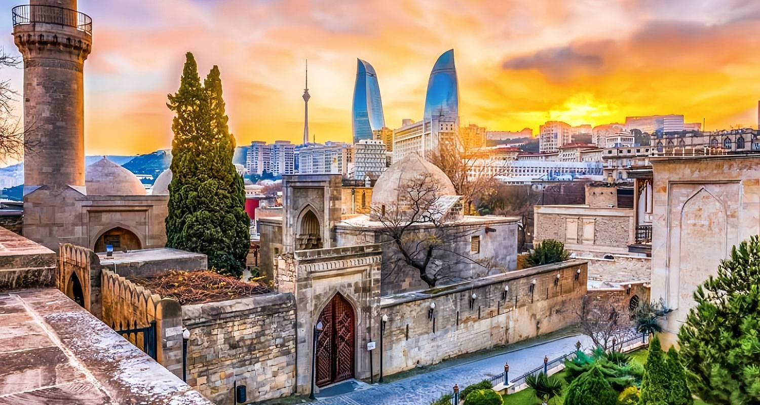 Baku Getaway — Flame Towers & Caspian Sea Views