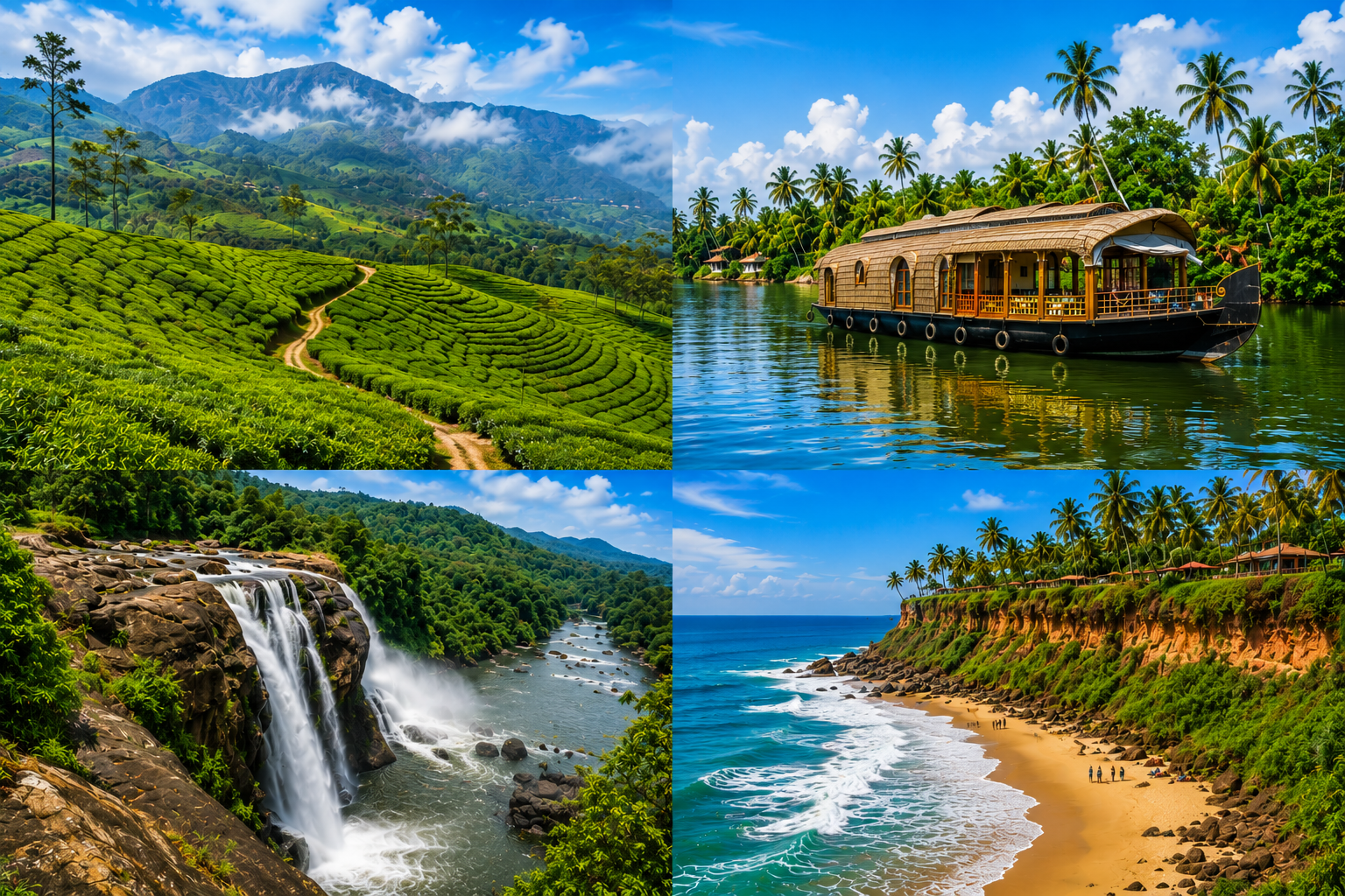 Grand Kerala — Hills, Backwaters, Varkala & Kovalam